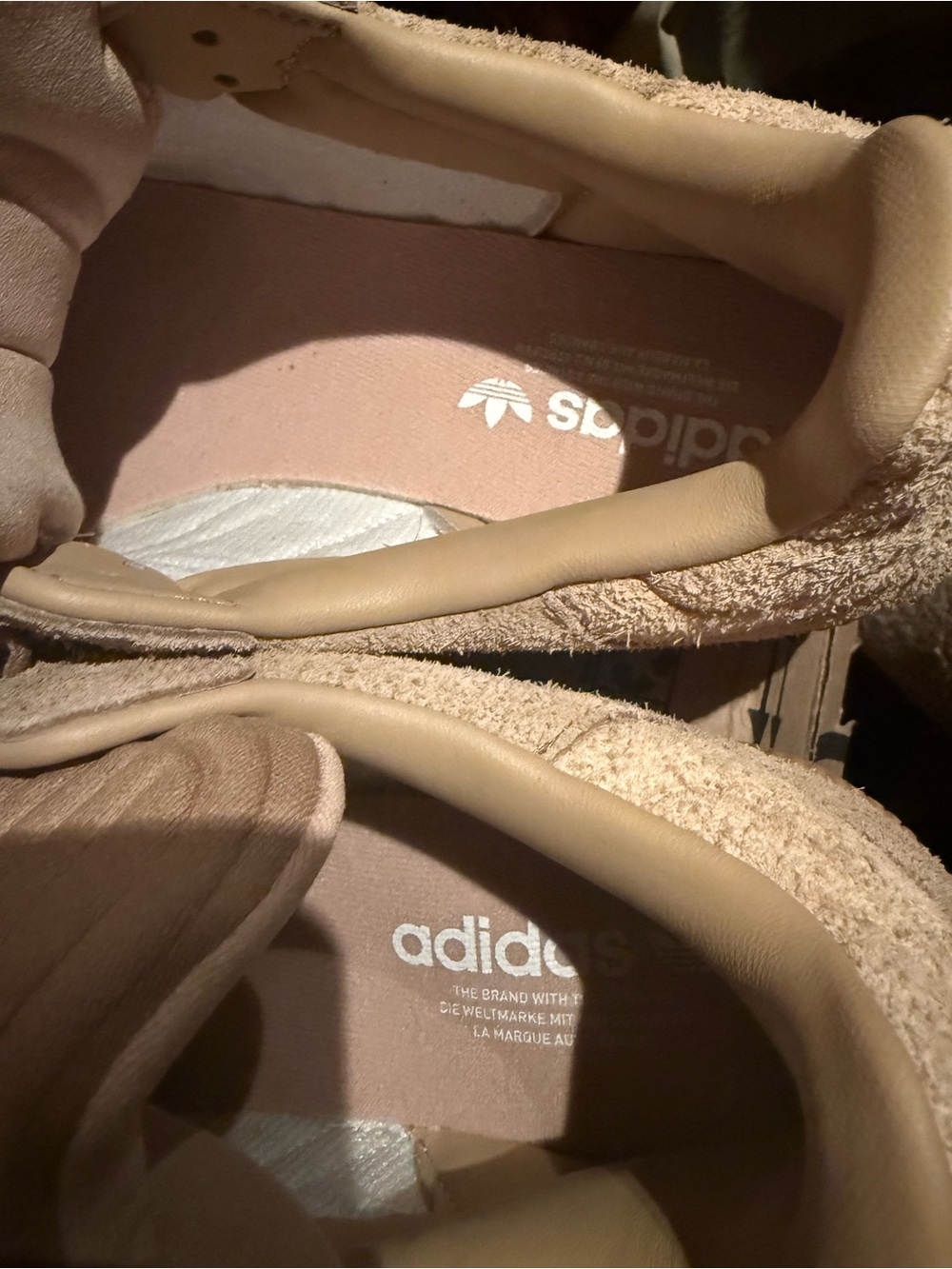 Adidas Samba XLG Sand Beige Wheat Suede Shoes - Picture 4 of 5